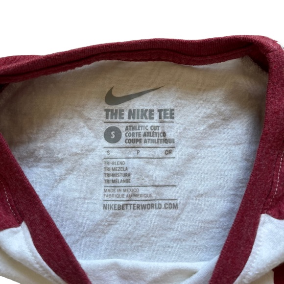 Nike Oklahoma OU Sooners 3/4 Sleeve Raglan Tee | Women's S - Picture 3 of 4